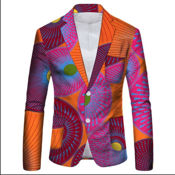 Ankara Print Smart Blazer