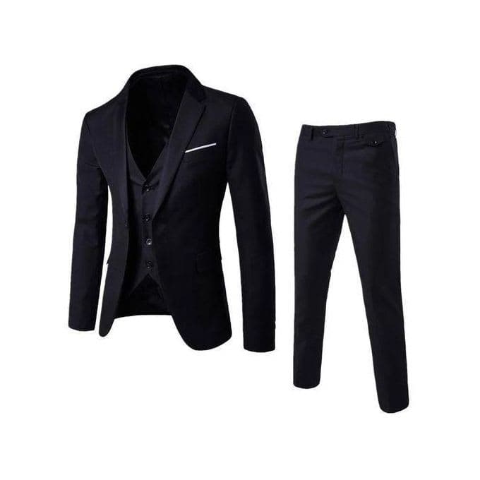 Slim-Fit Black Tuxedo Suit